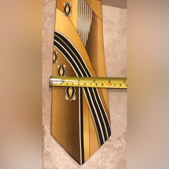 DAVVERO BENINO 100% POLYESTER PRINT TIE & CHRISTIAN AUJARD PARIS GEOMETRIC TIE - Picture 7 of 14